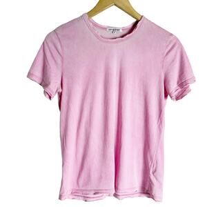 Cotton Citizen Pink Burnout Short Sleeve Crewneck T-Shirt Size Medium